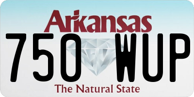 AR license plate 750WUP