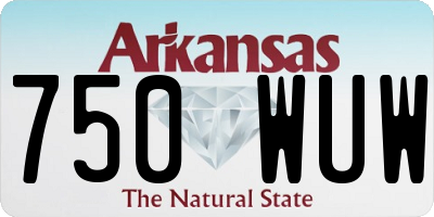 AR license plate 750WUW