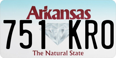 AR license plate 751KRO