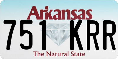 AR license plate 751KRR
