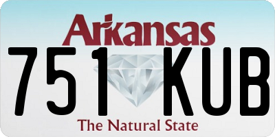 AR license plate 751KUB