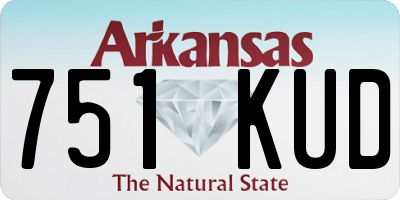 AR license plate 751KUD