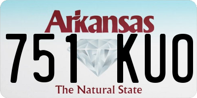 AR license plate 751KUO
