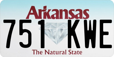 AR license plate 751KWE