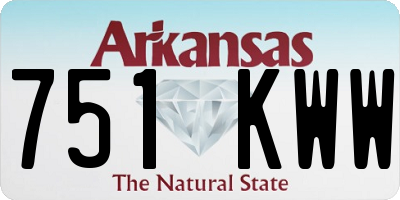 AR license plate 751KWW