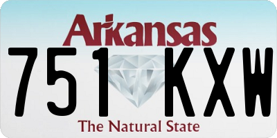 AR license plate 751KXW