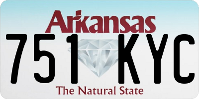 AR license plate 751KYC