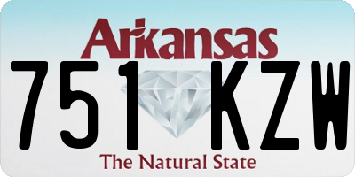 AR license plate 751KZW