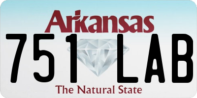 AR license plate 751LAB