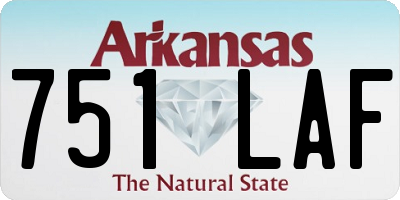 AR license plate 751LAF