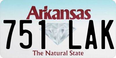 AR license plate 751LAK