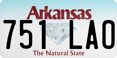 AR license plate 751LAO