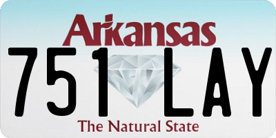 AR license plate 751LAY