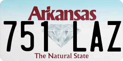 AR license plate 751LAZ
