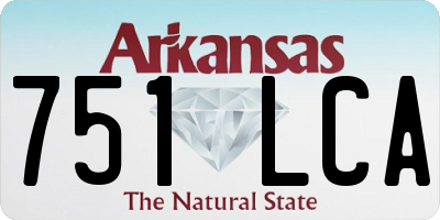 AR license plate 751LCA