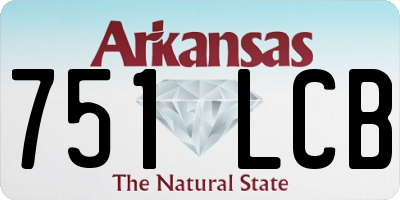 AR license plate 751LCB
