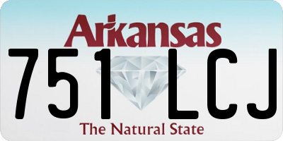 AR license plate 751LCJ