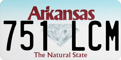 AR license plate 751LCM