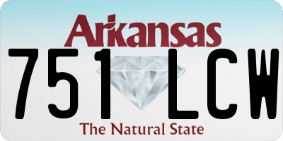 AR license plate 751LCW
