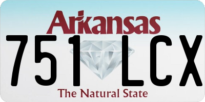 AR license plate 751LCX