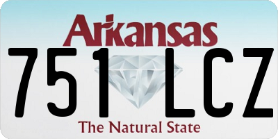 AR license plate 751LCZ