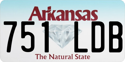 AR license plate 751LDB