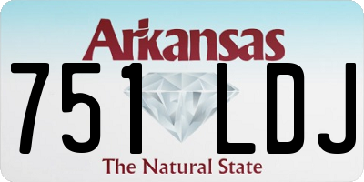 AR license plate 751LDJ