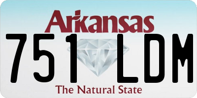 AR license plate 751LDM