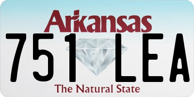 AR license plate 751LEA