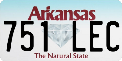 AR license plate 751LEC