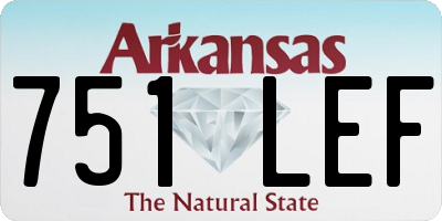 AR license plate 751LEF