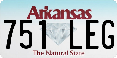AR license plate 751LEG