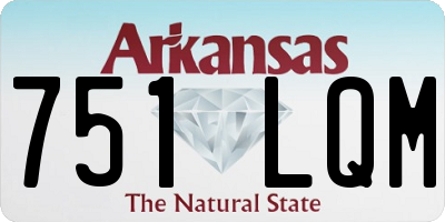 AR license plate 751LQM