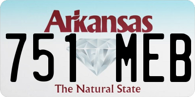 AR license plate 751MEB