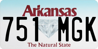 AR license plate 751MGK