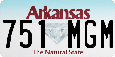 AR license plate 751MGM