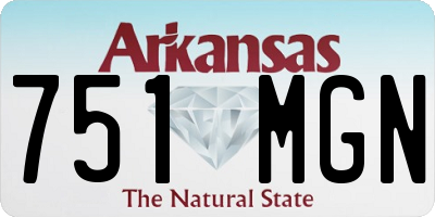 AR license plate 751MGN
