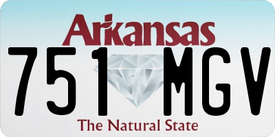 AR license plate 751MGV