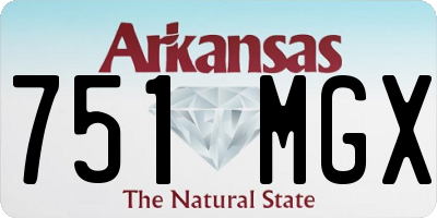 AR license plate 751MGX