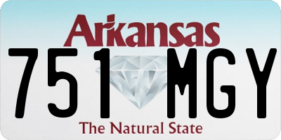 AR license plate 751MGY