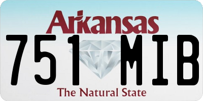 AR license plate 751MIB