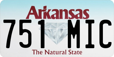 AR license plate 751MIC