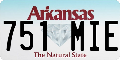AR license plate 751MIE