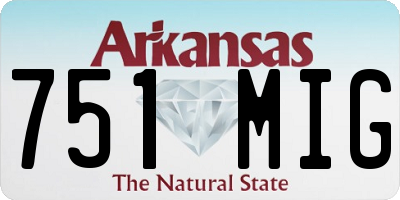 AR license plate 751MIG