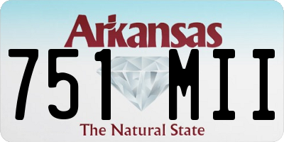 AR license plate 751MII