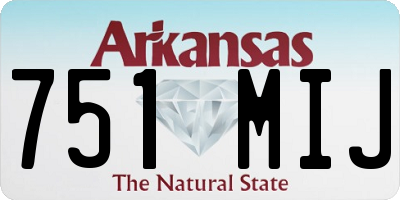 AR license plate 751MIJ