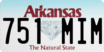 AR license plate 751MIM