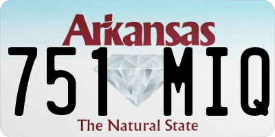 AR license plate 751MIQ