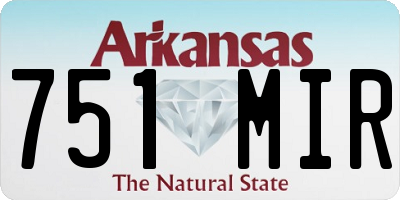AR license plate 751MIR