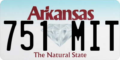 AR license plate 751MIT